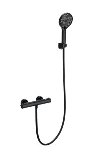 Смеситель для душа Wonzon & Woghand INN 3 WW-B2065-A-MB с термостатом чёрный матовый